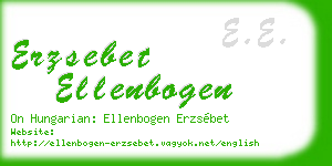erzsebet ellenbogen business card